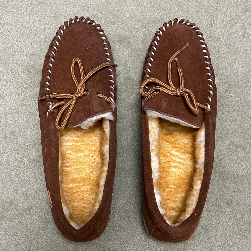 Cozy Brown Suede Loafers with Shearling Lining